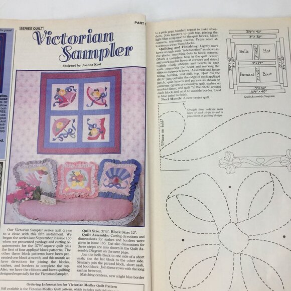Vintage Quilters Newsletter Magazine Feb 1985 Issue 169 Quilt Patterns Victorian - Picture 4 of 9